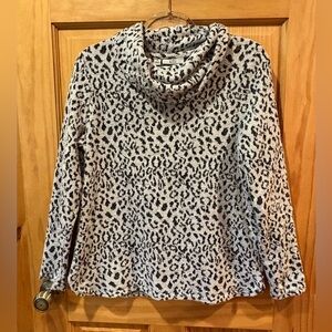 Croft & Barrow cheetah print cowl neck sweater women’s M